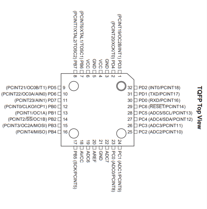 ATmega328pPinout